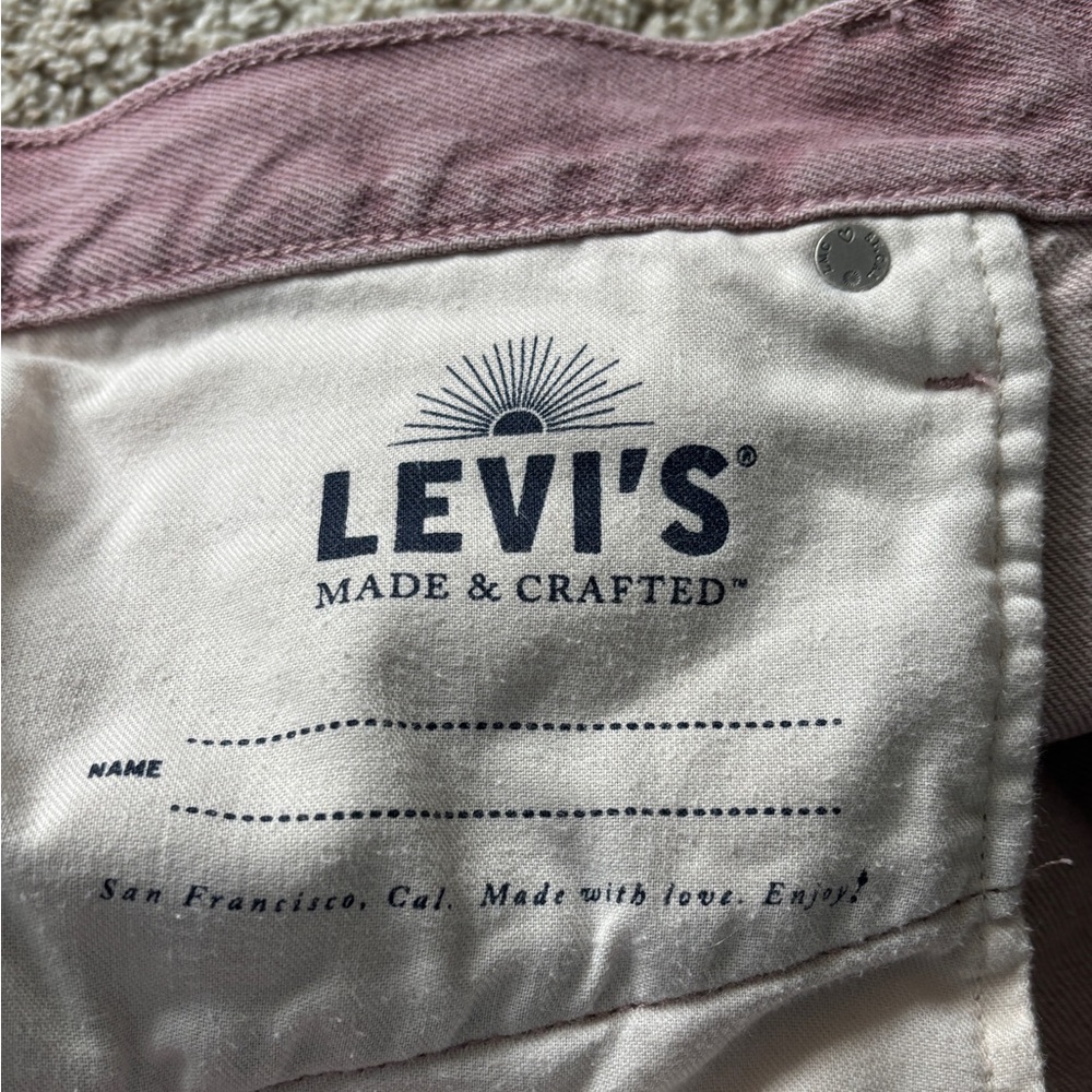 Levi’s Made & Crafted Barrel Crop Jeans Mauve Size 30 - Picture 8 of 11